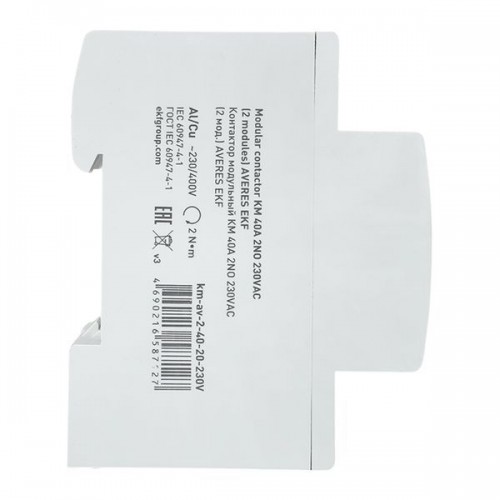 Контактор модульный КМ 40А 2NО 230В AC (2 мод.) AVERES EKF km-av-2-40-20-230V
