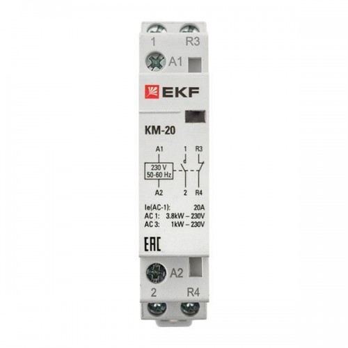 Контактор модульный КМ 20А NО+NC (1 мод.) EKF km-1-20-11