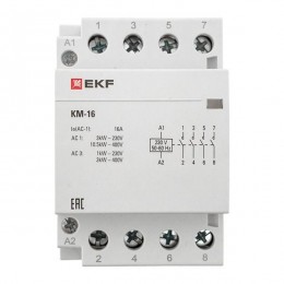 Контактор модульный КМ 16А 4NО (3 мод.) EKF km-3-16-40