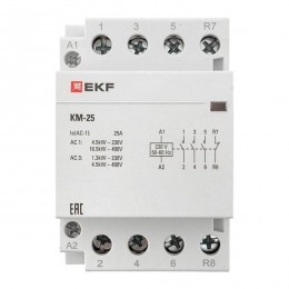 Контактор модульный КМ 25А 3NО+NC (3 мод.) EKF km-3-25-31