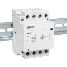 Контактор модульный КМ 25А 4NО (3 мод.) EKF km-3-25-40