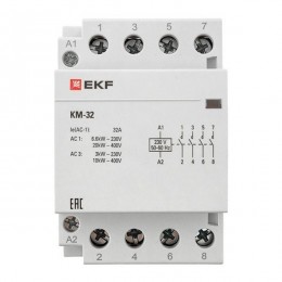 Контактор модульный КМ 32А 4NО (3 мод.) EKF km-3-32-40