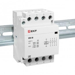 Контактор модульный КМ 40А 4NО (3 мод.) EKF km-3-40-40