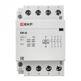 Контактор модульный КМ 63А 4NО 3 мод. 184-253В EKF km-3-63-40