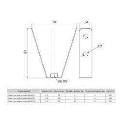 Подвес для профнастила с гайкой М8 EKF kp8120