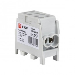 Клемма распределительная КСР с двойн. винтом 2х25/2х16 сер. PROxima EKF ksr-2.25-2.16-grey