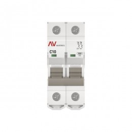 Выключатель автоматический модульный 2п C 10А 10кА AV-10 AVERES EKF mcb10-2-10C-av