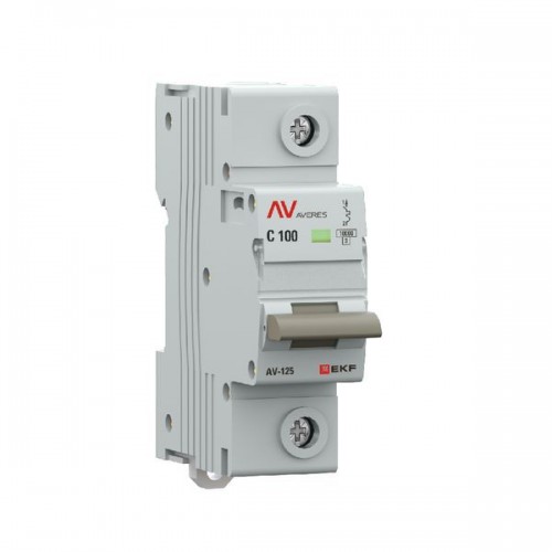 Выключатель автоматический 1п C 100А 10кА AV-125 AVERES EKF mcb125-1-100C-av