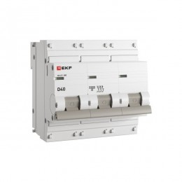 Выключатель автоматический модульный 3п D 40А 10кА ВА 47-100 PROxima EKF mcb47100-3-40D-pro