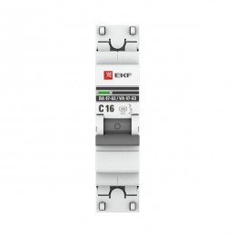 Выключатель автоматический модульный 1п C 16А 4.5кА ВА 47-63 PROxima EKF mcb4763-1-16C-pro