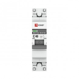 Выключатель автоматический модульный 1п C 40А 4.5кА ВА 47-63 PROxima EKF mcb4763-1-40C-pro