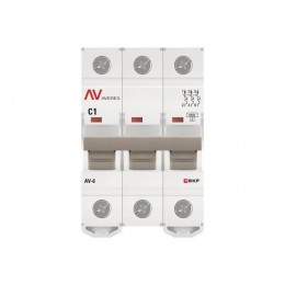 Выключатель автоматический модульный 3п C 1А 6кА AV-6 AVERES EKF mcb6-3-01C-av