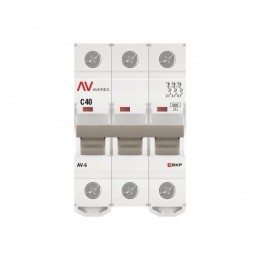 Выключатель автоматический модульный 3п C 40А 6кА AV-6 AVERES EKF mcb6-3-40C-av