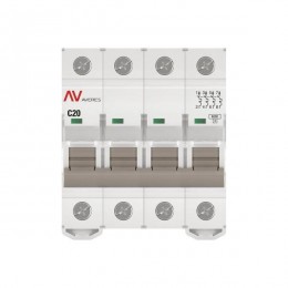Выключатель автоматический модульный 4п C 20А 6кА AV-6 AVERES EKF mcb6-4-20C-av