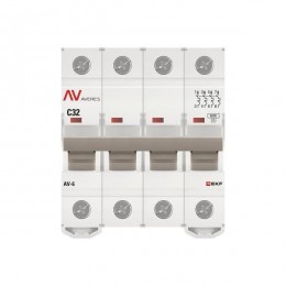 Выключатель автоматический модульный 4п C 32А 6кА AV-6 AVERES EKF mcb6-4-32C-av
