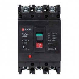 Выключатель автоматический LS125 18кА 3P 100А ProPact EKF mccb-125-18-3-100-ls