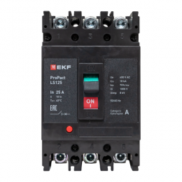 Выключатель автоматический 3п 25А 18кА LS125 ProPact EKF mccb-125-18-3-25-ls