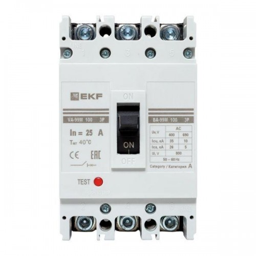 Выключатель автоматический 3п 100/25А 35кА ВА-99М PROxima EKF mccb99-100-25m