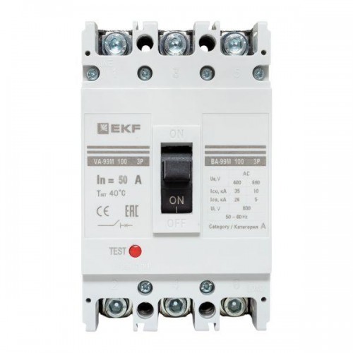 Выключатель автоматический 3п 100/50А 35кА ВА-99М PROxima EKF mccb99-100-50m