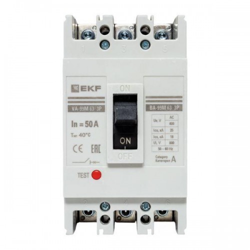 Выключатель автоматический 3п 63/50А 25кА ВА-99М PROxima EKF mccb99-63-50m