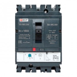Выключатель автоматический 3п 250/160А 45кА ВА-99C Compact NS PROxima EKF mccb99C-250-160
