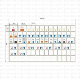Наклейка модульная большой комплект 164х299 PROxima EKF mn-1-3
