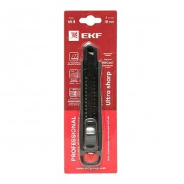 Нож строительно-монтажный 18мм НСМ-80 (SK4) Heavy Duty (до 60кг) Professional EKF ncm-80-pro