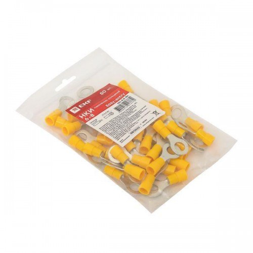 Наконечник кольц. изол. НКИ 6.0-8 (уп.50шт) EKF nki-5.5-8n