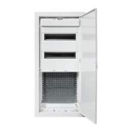 Щит комбинированный встраив. Nova 2 DIN-рейки + 2 монтаж. платы 4 габарит IP41 с пластик. дверью EKF nv-cb-pd-2+2