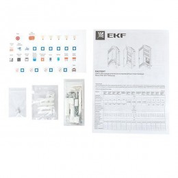 Щит комбинированный встраив. Nova 2 DIN-рейки + 2 монтаж. платы 4 габарит IP41 с метал. перфорированной дверью EKF nv-cb-pmd-2+2