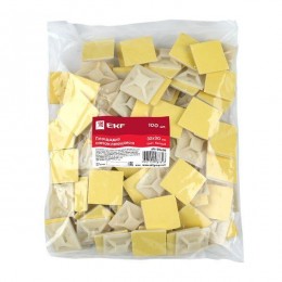 Площадка самоклеящаяся 30х30мм бел. (уп.100шт) EKF plc-30x30