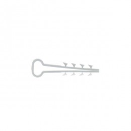 Дюбель-хомут d6х12мм для плоского кабеля полипропилен бел. (уп.50шт) EKF plc-cd-6x12w