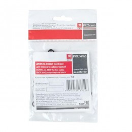 Дюбель-хомут d6х14мм для плоского кабеля черный (уп.10шт) PROxima EKF plc-cd-6x14b-r