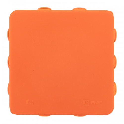 Коробка огнестойкая E45 100х100х50мм IP55 с клеммниками 4 полюса 0.5-4кв.мм HF EKF plc-kmfr-100-404