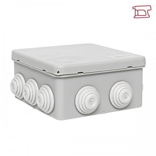 Коробка распределительная КМР-030-014 100х100х50 IP55 с крышкой для прямого монтажа 10 мембранных вводов сер. EKF plc-kmr-030-014