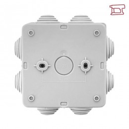 Коробка распределительная КМР-030-031 85х85х40 IP55 с крышкой для прямого монтажа 8 мембранных вводов сер. EKF plc-kmr-030-031