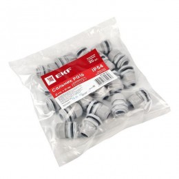 Сальник PG16 d10-14мм (d отверст. 21мм) IP54 PROxima EKF plc-pg-16-r