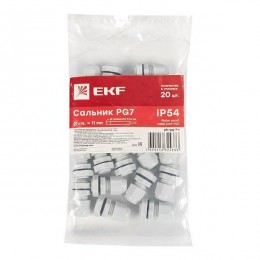 Сальник PG7 d3-6.5мм (d отверст. 13мм) IP54 PROxima EKF plc-pg-7-r