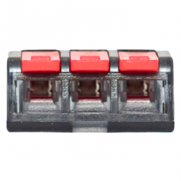 Клемма строительно-монтажная СМК 221-413 3-проводная 0.2-4кв.мм (уп.100шт) PROxima EKF plc-smk-221-413