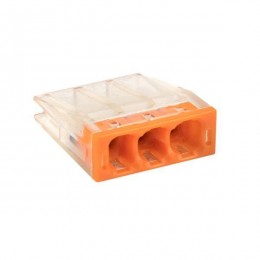 Клемма строительно-монтажная СМК 2273-243 3-проводная 0.5-2.5кв.мм с пастой (блист.5шт) PROxima EKF plc-smk-2273-243b