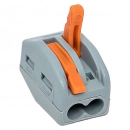 Клемма строительно-монтажная СМК 222-412 с рычагом 2 отверстия (блист.20шт) PROxima EKF plc-smk-412b-20