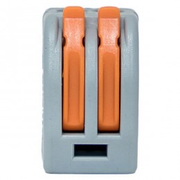 Клемма строительно-монтажная СМК 222-412 с рычагом 2 отверстия (блист.20шт) PROxima EKF plc-smk-412b-20