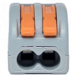 Клемма строительно-монтажная СМК 222-412 с рычагом 2 отверстия (блист.20шт) PROxima EKF plc-smk-412b-20