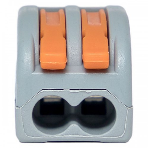 Клемма строительно-монтажная СМК 222-412 с рычагом 2 отверстия (блист.20шт) PROxima EKF plc-smk-412b-20