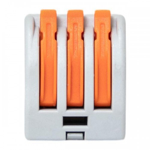 Клемма строительно-монтажная СМК 222-413 3-проводная 0.08-2.5кв.мм с рычагом (уп.100шт) PROxima EKF plc-smk-413