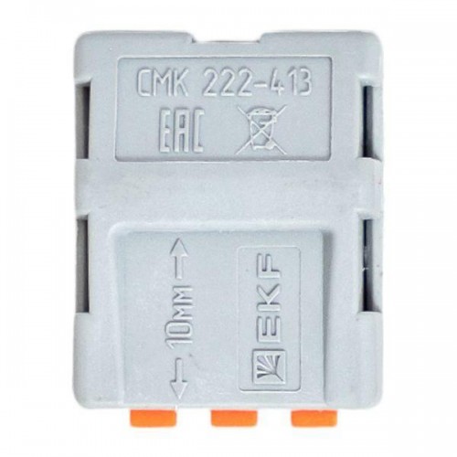 Клемма строительно-монтажная СМК 222-413 3-проводная 0.08-2.5кв.мм с рычагом (уп.100шт) PROxima EKF plc-smk-413