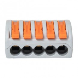 Клемма строительно-монтажная СМК 222-415 5-проводная 0.08-2.5кв.мм с рычагом (уп.100шт) PROxima EKF plc-smk-415