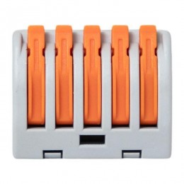 Клемма строительно-монтажная СМК 222-415 5-проводная 0.08-2.5кв.мм с рычагом (уп.100шт) PROxima EKF plc-smk-415