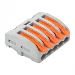 Клемма строительно-монтажная СМК 222-415 5-проводная 0.08-2.5кв.мм с рычагом (уп.100шт) PROxima EKF plc-smk-415