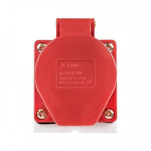 Розетка наружн. уст. 32А 380В 3P+РЕ IP44 (124) EKF ps-124-32-380